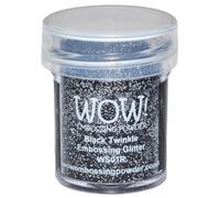 Wow Embossing Powder 15ml Pot Black Twinkle Embossing Glitter Sparkle Rubber Stamping
