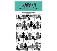 WOW Embossing Powder Modern Winter Forest Clear Background Stamp