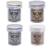 Wow! Embossing Powders Wow! Embossing Powder Super Fine Metallic Bundle: Gold Silver Platinum and Copper 15ml