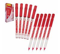 WOW Fineliner Pens Set, Fine Point (0.3mm), RED, Pack of 10, Ideal for Artists, Architects, Drawing, Handwriting, Sketching, Illustrations, iZOFAX Black Ball Pen