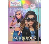 WOW GENERATION Kids Girls Dress Up Deluxe Fashion Doll Designer Book Kit Set