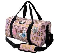 WOW Generation Kids Gymbag School Bag Gym Kit Duffle Bag Back to School with Patches