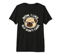 Wow, I Like Really Don't Care Funny Pug Dog Cute Premium T-Shirt