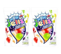 WOW Jells Squeezums Jelly Pouches 360g x2 - Fun, Squeezable Fruit Flavoured Jelly Snacks for Kids & Lunchboxes - Comes With Gifty Goodness Shopping List