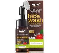 WOW Organic Apple Cider Vinegar Foaming Face Wash with Built-In Brush - No Parabens, Sulphate and Silicone