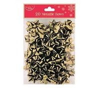 Wow Party Supplies Pack of 20 Gold Christmas Metallic Gift Bows
