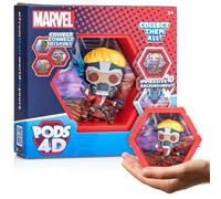 WOW! PODS 4D Marvel Starlord, Connectable Collectable Bobble-head figure that Bursts from their World into Yours, Wall or Shelf Display, Marvel Toys and Gifts, Series 1 no. 455