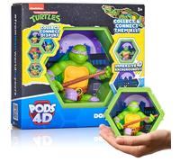 WOW! PODS - 4D Ninja Turtles Donatello, Unique Connectable Collectable Bobble-head figure that Bursts from their World into Yours, Wall or Shelf Display, Ninja Turtles Toys and Gifts, Series 1 no. 433