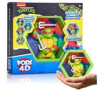 - 4D Ninja Turtles Raphael, Unique Connectable Collectable Bobble-head figure that Bursts from their World into Yours, Wall or Shelf Display, Ninja