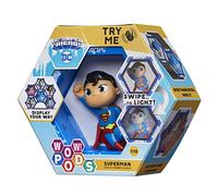 WOW! PODS Superman - Official DC Comics Superhero Light-Up Bobble-Head Figure | Collectable Toy