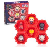 WOW! PODS - Nano Pods Marvel 6 pack | Avengers Superheroes in a Connectable Pod | Toys for Kids and Adult Collectors | Spider-man, Iron Man, Captain Marvel, Thor, Black Panther and Starlord | Wave 1