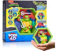 - 4D Ninja Turtles Raphael, Unique Connectable Collectable Bobble-head figure that Bursts from their World into Yours, Wall or Shelf Display, Ninja