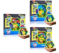 WOW! PODS Teenage Mutant Ninja Turtles 4D Figure Bundle | Leonardo, Michelangelo & Raphael | Connectable Collectable Display Figures | Official TMNT Merchandise