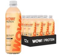 WOW! Protein - Orange & Yuzu - 20g Collagen Protein Drink - For Structural Body Support - 12 x 500ml Ready-to-Drink Bottles - Sugar Free, Fat Free, Halal Vitamin Water