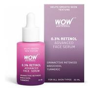WOW Skin Science 0.3% Retinol Advanced Face Serum | Granactive Retinoid + Bakuchiol + Turmeric | Smooths Texture, Reduces Fine Lines & Firms Skin | Beginner-Friendly Retinol | 30 ml