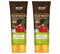 Wow Skin Science Facial Cleansing Gel with Apple Cider Vinegar (No Parabens, Sulfates, Silicones and Dyes), 2 Pieces, Net Volume 200 ml Without Colour, 6.75 oz Liquid (Pa