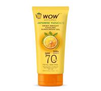 WOW Skin Science Japanese Yuzu + Vitamin C with 5 Ceramides Dewy Bright Sunscreen Gel | SPF 70 PA++++ 500x Vitamin C | Quick Absorption | No White Cast | Water Resistant | UVA + UVB Protection | 80ml