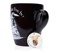 WOW! STUFF Harry Potter Sorting Hat Mug - Gryffindor | Heat Age 14+ Reveals The Hidden Hogwarts House | Thermal Pattern Change, Black