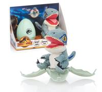 WOW! STUFF Jurassic World Drop 'n Pop Dino - Blue Velociraptor | Dinosaur Egg With Pop-up Plush Toy | Official Dominion Merchandise, Gifts and Toys for Boys and Girls, Aged 5+, Multicoloured