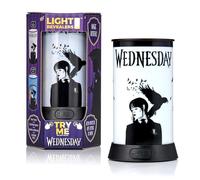 WOW! STUFF Light Revealers Wednesday Addams Night Light - 360° Scene Lamp with Auto-Off - USB or Battery Powered - Portable Bedroom Decor for Kids and Adults - Official Gift
