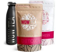 WOW TEA: BioFit Active Box - Detox Tea and Wellness Tea with Black Infuser Thermos