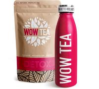 WOW TEA - Herbal Slimming Tea for Weight Management | Detox Tea - Body Cleansing & Belly Bloating Removal | Ayurvedic Tea + Tea Thermos with Infuser - 150gr + 500ml | 100% Natural | Made in EU