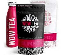WOW TEA - Herbal Slimming Tea for Weight Management | Detox Tea - Body Cleansing & Belly Bloating Removal | Ayurvedic Tea + Tea Thermos with Infuser - 300gr + 500ml | 100% Natural | Made in EU