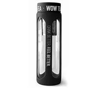 WOW TEA Infuser BLACK Bottle - Provides Numerous Health Benefits, Extracts The Highest Amount of Antioxidants from Tea, Eco-Friendly, Extremely Durable, Classy & Trendy, Made from Glass, 550 ml