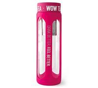 WOW TEA Infuser PINK Bottle - Provides Numerous Health Benefits, Extracts The Highest Amount of Antioxidants from Tea, Eco-Friendly, Extremely Durable, Classy & Trendy, Made from Glass, 550 ml