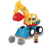 WOW Toys Dexter The Digger Push & Go Motorised Toy, Engine Sounds, Age 1-5 Years