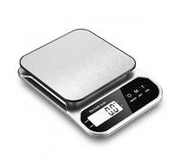 WOW TRAVEL Digital Food Scale 10kg x 1g Accuracy, Stainless Steel Kitchen Scale with LCD Display, Smart Touch, Battery Powered Coffee Scale for Baking, Cooking, Meal Prep