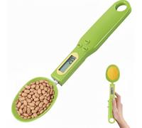 WOW Travel Digital Measuring Spoon Scale 500g 0.1g Precision LCD Display Rechargeable Food Scoop for Coffee Tea Spices Baking Pet Food Ingredients with Tare Hold Function Detachable Easy Clean (GREEN)