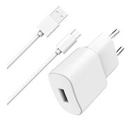 WOW USB A Mains Charger 2.4A FastCharge USB A/micro USB Cable, White