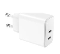WOW USB-C 40W (20W+20W) Power Delivery Dual Port Rapid Charger, White