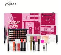 (WOW003) 24pcs Christmas Countdown Gift Set - Double Layer Makeup Collection with Mixed Shades