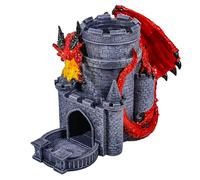 Wowagoga Dice Tower,Red Dragon Castle Dice Tower,Easy Roller for Perfect Table Decoration & Party Surprise Gifts