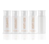 Wowang Travel Bottles for Toiletries 5 pcs 3.38 oz TSA Approved Travel Shampoo and Conditioner Bottles Leak-proof Travel Size Containers Refillable Plastic Squeeze Bottles with Flip Cap