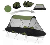 Wowangce 1 Pcs Pop up Mosquito Tent for Camping Instant Netting Screen Foldable Pop Tent with Ground Pin Waterproof Insect Bug Net for Outdoor Hiking Summer (86.61 x 41.34 x 35.43 Inches,Army Green)