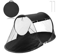 Wowangce 1 Pcs Pop up Mosquito Tent for Camping Instant Netting Screen Foldable Pop Tent with Ground Pin Waterproof Insect Bug Net for Outdoor Hiking Summer (86.61 x 41.34 x 35.43 Inches,Black)