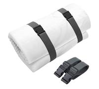 Wowangce 2 Pcs Memory Foam Mattress Topper Straps for Moving or Storage - Adjustable Utility Straps With Buckles for Home Mattress, Dark Grey (60" X 2")