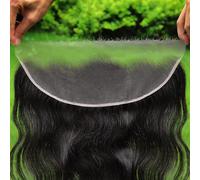 WOWANGEL 13x4 0.1mm SKINLIKE Real HD Lace Frontal Only, Crystal HD Vivid Self-Growing Clean Pre-plucked Natural Hairline Silky Body Wave Remy Human Hair Invisible Film Lace Frontal 18 Inch