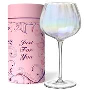 WOWATSCREAM Wine Glasses,Rainbow Crystal Drinking Glass,15.6Oz Glassware Household Tall Wine Cups for Tasting, Birthday, Anniversary or Wedding, Birthday Gifts Mothers Day Gifts for Women
