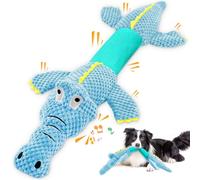 WOWBALA Interactive Tug of War Dog Toys for Small to Large Breeds-Squeaky Plush Puppy Toys with Crinkle Paper, Stuffed Chew Dog Toys to Keep Them Busy, Training Reward Gift (Blue)