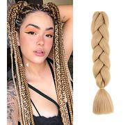 WoWCFyyds 1Pack Braiding Hair Extensions 24'' Jumbo Braids Extensions Hair Afro Box Braids synthetic Hair Extensions for Braiding（blone）
