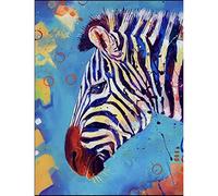 WOWDECOR 5D Diamond Painting Kits, Beautiful Zebra Animals Full Drill DIY Diamond Art Cross Stitch Paint by Numbers
