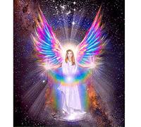 WOWDECOR 5D Diamond Painting Kits, Colourful Angel Magic Starry Night Full Drill DIY Diamond Art Cross Stitch Paint by Numbers