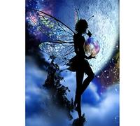 WOWDECOR 5D Diamond Painting Kits, Elf Fairy Moon Crystal Ball Full Drill DIY Diamond Art Cross Stitch Paint by Numbers