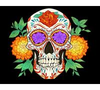 WOWDECOR 5D Diamond Painting Kits, Halloween Skull Mandala Flowers Full Drill DIY Diamond Art Cross Stitch Paint by Numbers