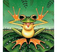 WOWDECOR 5D Diamond Painting Kits, Lovely Frog Animals Full Drill DIY Diamond Art Cross Stitch Paint by Numbers