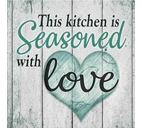 WOWDECOR 5D Diamond Painting Kits, Quotes This Kitchen is Seasoned with Love Full Drill DIY Diamond Art Cross Stitch Paint by Numbers